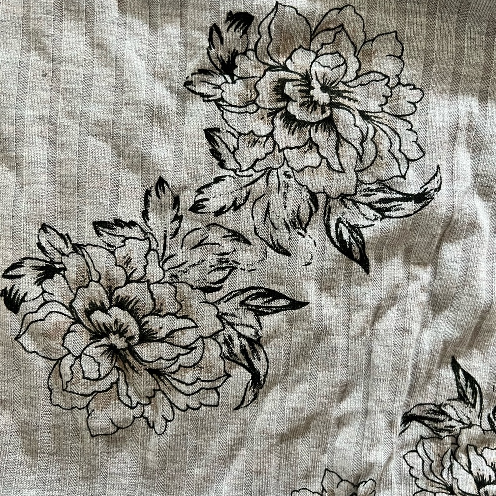 NWT LulaRoe Maria dress - gray floral maxi XL